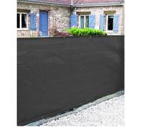 Nature Brise-vue NATURE Anthracite 1 x 3 m - Occultant 5/5 - HDPE 350 g/m² traité anti-UV - Installation facile avec oeillets aluminium
