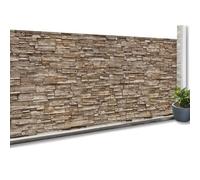 Brise Vue Occultant 1,2 X 10 M Motif Pierre 160 Gr/M²