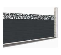 IDMARKET Brise vue occultant 1,5 x 10 M effet lames de clôture motifs FLOWER 160 gr/m²