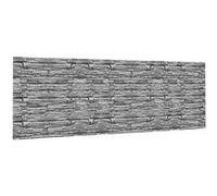 IDMarket – Brise vue occultant 1,8 x 10 m motif pierre grise 160 gr/m²