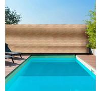 IDMarket - Brise Vue occultant 1,5 x 10 M Effet Claustra en Bois 160 GR/m²