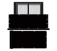 Brise Vue pour Balcon 84 x 900 cm Protection UV, Coupe-Vent et Imperméable, Résistant Aux Intempéries, Brise Vue Balcon Exterieur avec Trous et Serre Câbles pour Patio, Noir