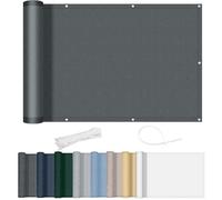Brise-vue pour balcon 90 x 300 cm, imperméable, opaque, coupe-vent, avec trous et attaches de câble, pour terrasse extérieure,