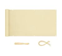 Brise-Vue pour Balcon Couverture de confidentialité Écran Polyster Vent Protection UV Opaque Résistant 90 x 600cm - Beige