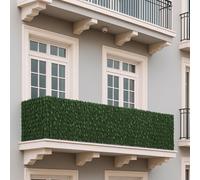 Brise-Vue Pour Balcon Hwc-O92, Brise-Vue, Pare-Vent, Revêtement Pour Balcon, Terrasse, Clôture, 150 X 300 Cm, Feuille Vert