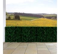 Brise-Vue Pour Balcon N77, Brise-Vue Pour Balcon Terrasse Clôture 500x150cm Feuille Foncée Vert
