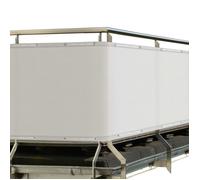 Sol Royal Brise Vue Balcon Extérieur PES SolVision PB2 90x500 cm Blanc - Brise Vent Terrasse avec Œillets, Cordons, Résistant à l'eau & aux Intempéries - Cache Balcon 160 g/m² avec Protection UV