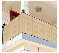 Brise-Vue Pour Balcon Pour Balcon Couverture De Confidentialité, Hauteur 0,6/0,7/0,8/0,9/1M Jardin Barrière Confidentialité Écran, Avec Attaches De Câble Cordes,Beige,0.7x9m