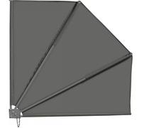 Brise-vue pour balcon - ROYAL GARDINEER - 140 x 140 cm - Gris anthracite - Rétractable - Facile à installer