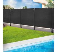 IDMarket – Brise-vue renforcé Luxe Pro 1,8 x 10 m 220 gr/m² Noir