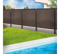 IDMarket – Brise-vue renforcé Luxe Pro 1,8 x 10 m Taupe 220 gr/m²