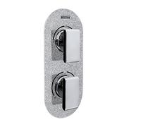 Bristan Mpiv2 Shcdiv SS éclat métallique Pivot 2 encastré double valve de contrôle et inverseur, Chrome/Argent
