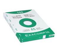 Bristol Exacompta 210x297mm 205g quadrillé perforé - Etui de 100 fiches - Blanc G