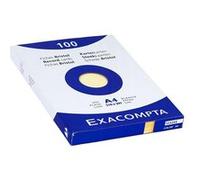 Bristol Exacompta 210x297mm 205g Uni - Etui de 100 fiches - Jaune G