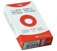 Exacompta – Étui de 100 fiches Bristol Réf. 13271E 75x125 mm 5x5 quadrillé 205 g couleurs assorties