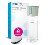 BRITA Gourde filtrante Vital Vert Clair (0,6 L) réduit Le Chlore, Les Particules Fines ≥ 15 µm, Certains pesticides, herbicides et Hormones. Préserve Les minéraux tels Que Le Calcium et Le magnésium