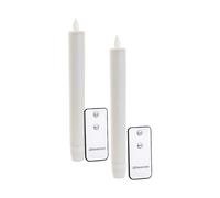 Britesta 2 chandelles à LED avec flamme vacillante et télécommande - blanc