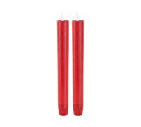 Britesta 2 chandelles à LED avec flamme vacillante et télécommande - Rouge