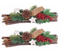 Britesta 2 décorations de Noël naturelle 30 cm faite main