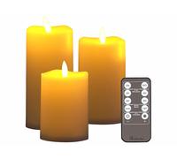 Britesta 3 bougies LED blanc chaud télécommandées avec luminosité variable et minuterie