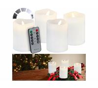 Britesta 4 bougies de l'Avent LED effet flamme télécommandées - coloris blanc