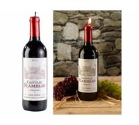 Britesta Bougie décorative design bouteille de vin - Grand modèle