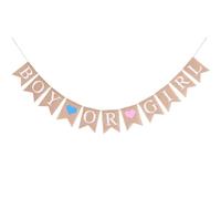 BRITIVIVE Bannière de fête prénatale pour bébé garçon ou fille | Guirlande vintage en lin pour bébé, décoration de fête prénatale, naissance