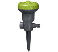 BriTools m7b051g - Arroseur Circulaire avec Enfilade, 9.3 x 9.3 x 24 cm, Couleur Gris et Vert