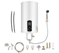 BRIVV Chauffe-Eau Électrique 30 Litres Chauffe-eau à Accumulation | Chauffe-eau électrique à accumulateur 220 V, 30 l, chauffe-eau mural, avec protection contre les fuites pour Cuisine, Douche