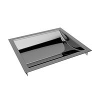 Brixwell CDT1210 Plateau standard en acier inoxydable poli 30,5 x 25,4 cm