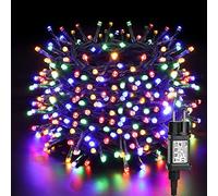 BrizLabs Guirlande Lumineuse Arbre de Noël, 50M 500 LED Multicolore Guirlande Décorative Intérieur et Extérieur Électrique Fairy Lights 8 Modes Étanche pour Maison Sapin de Noë Mariage Fête, Fil Vert