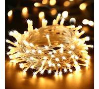BrizLabs Guirlande Lumineuse de Noël, 20M 200 LED Lumières de Noël Intérieur et Extérieure Électrique 8 Modes Etanche Guirlande Décorative pour Maison Sapin Fenêtre Fête Mariage Patio, Blanc Chaud