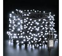 BrizLabs Guirlande Lumineuse Sapin de Noë, 50M 500 LED Guirlande Décoration Noël Extérieur Blanc Froid Électrique 8 Modes Étanche Lumières pour Fête Mariage Arbre Anniversaire Terrasse, Fil Vert