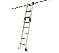BRJOY Kit de quincaillerie de Piste de Porte de Grange coulissante, kit de Rail d'échelle coulissante pour Le Placard de bibliothèque Bar Warehouse System Système de Rail (Size : 500cm Kit de Piste)