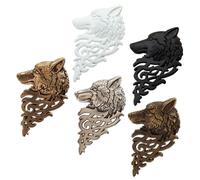 Broche Animal Wolf Vintage en Alliage, Lot de 5 Pièces pour Homme | Bijoux Animaux, Insignes de Revers en Alliage, Broche Chemise Habillée, Accessoire Costume Homme