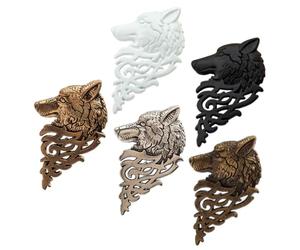 Broche Animal Wolf Vintage en Alliage, Lot de 5 Pièces pour Homme | Bijoux Animaux, Insignes de Revers en Alliage, Broche Chemise Habillée, Accessoire Costume Homme