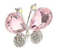 Broche Applique en Pierre Brillante Rose pour Chaussures | Verre, Alliage et Pierres Étincelantes, Style Moderne Délicat, Compatible Collage, pour Réparation Textile et Décoration