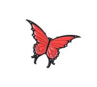 Broche avec étoile lunée pour femme | Broche décorative en forme de papillon bleu et rouge avec étoile lune, idéale pour les cadeaux et pour un usage quotidien et
