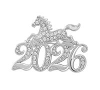 Broche Cheval - Décoration Élégante Strass Année Du Cheval,2026 Épingles de Revers sur le Thème Animal - pour Sac à Dos Écharpe Robe Chapeau Pull Vêtements