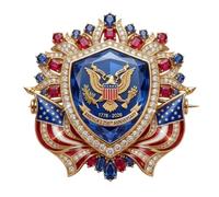Broche commémorative pour 250e anniversaire patriotique, bijou décoratif pour vestes, sacs et casquettes, accessoire patriotique, accessoire de revers patriotique, accessoire commémoratif, accessoire