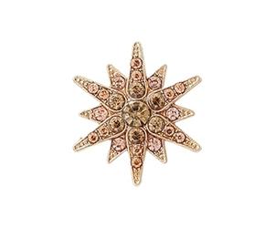 Broche contemporaine en forme de hexagone, accessoire de garde-robe professionnelle, accessoire en alliage, design neutre, épingle à dos sécurisé, broche hexagonale pour hommes et femmes
