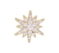 Broche contemporaine en forme d'hexagramme pour garde-robe professionnelle - Accessoire en alliage métallique - Design neutre - Fermoir à épingle sécurisé - Broche étoile en alliage
