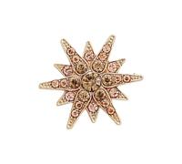 Broche contemporaine en forme d'hexagramme pour garde-robe professionnelle en alliage métallique - Design neutre - Fermoir à épingle - Broche géométrique
