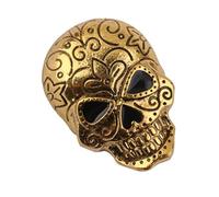 Broche Crâne Halloween Paillettes Or Vintage Décoration Fête Costume | Épingle Fermoir Standard, Motif Floral Sculpté, pour Paquet Vêtements Collègues Famille