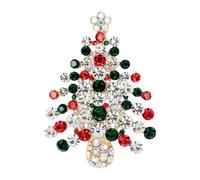 Broche de Noël en strass - Épingle décorative en, charmants motifs festifs | artisanat en métal robuste | Broche accessoires pour femme pour arbre de Noël, cœur, oiseau, tenue de vacances