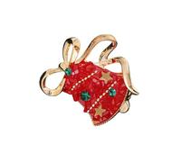 Broche de vacances en alliage doré, accessoire pour manteaux | Accent de tenue de fête de Noël