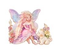 Broche élégante en forme de fée de dessin animé avec chiot créatif, décoration pour occasions spéciales, épingle de poitrine, Einheitsgröße, comme décrit