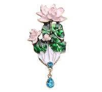 Broche Émaillée Multifonctionnelle Décoration pour Vêtements Sacs Écharpe Chapeau Vintage Fleur Designs Femmes Mode Pin