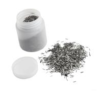 Broche en acier inoxydable de 1 kg pour média 0,7 x 5 mm pour polissage du métal - Épingles résistantes à la rouille pour ébavurer les zones difficiles à atteindre - Finition rotative (0,8 × 7 mm)