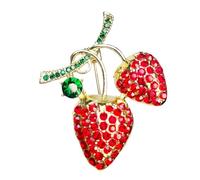 Broche en alliage de fraise avec fermeture sécurisée, idéale pour les dysfonctionnements de garde-robe